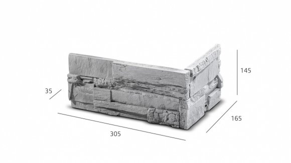 Betonový rohový obklad SG - B04 šedý 