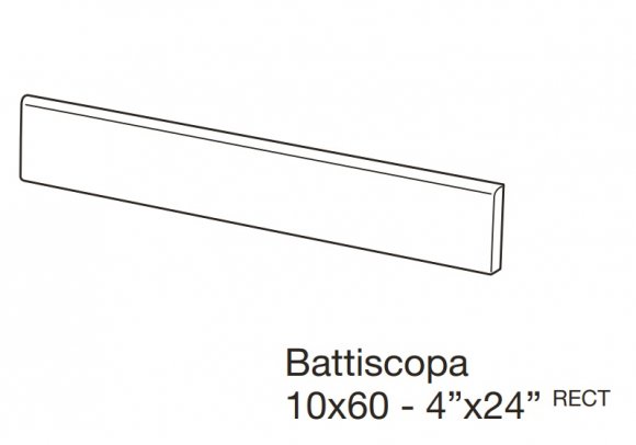 Keramický sokl k dlažbě 10×60×1 cm - PBIO08 