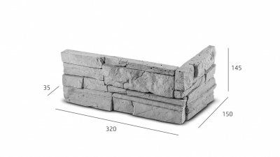 Betonový rohový obklad SG - B06 šedý