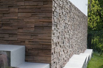 Betonový obklad - Dřevomozaika 1