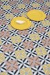 retro dlažba obklad patchwork vzor SAF20 - žlutá, oranžová, černá, bílá, šedá