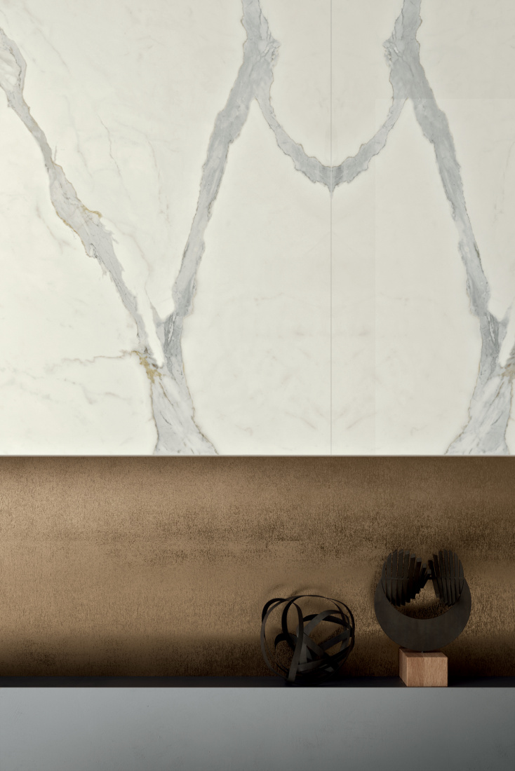 Levně Keramická velkoformátová dlažba/obklad imitace mramoru 120×260×0,6 cm - CVA03 - BOOK